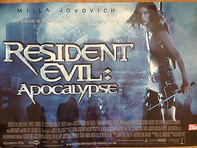 Mila Jovovich Resident Evil Apocolypse UK Original Movie Cinema Poster