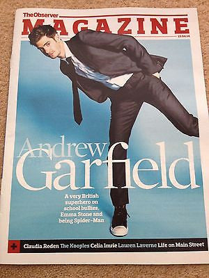 Spider-Man ANDREW GARFIELD Photo Cover interview OBSERVER MAGAZINE April 2014