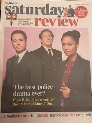 UK Times Review April 2017 Adrian Dunbar Thandie Newton Line of Duty Photo Cover