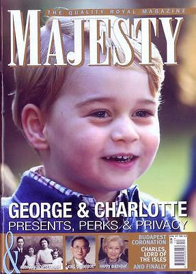 MAJESTY MAGAZINE NOVEMBER 2016 PRINCE GEORGE & PRINCESS CHARLOTTE PHOTO COVER