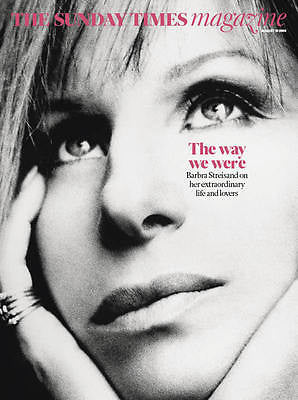 BARBRA STREISAND Photo Cover Interview Sunday Times UK magazine August 2016