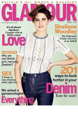 Shailene Woodley Photo Cover Uk Glamour Magazine April 2015 LINDA CARDELLINI