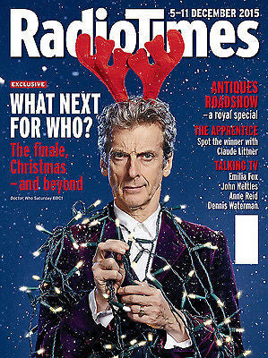 Doctor Who PETER CAPALDI PHOTO COVER RADIO TIMES MAGAZINE DECEMBER 5 2015 NEW