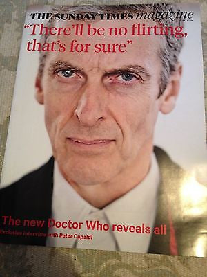 Doctor Who PETER CAPALDI Photo UK Cover interview TIMES MAGAZINE JUSTIN BIEBER