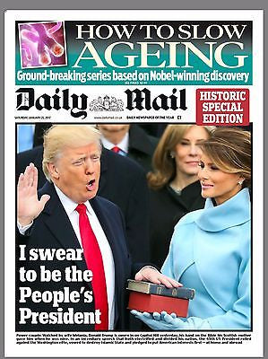 UK Daily Mail Newspaper 21st January 2017 - President Donald Trump Inauguration