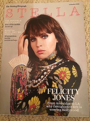Inferno FELICITY JONES Photo Interview UK Stella Magazine October 2016 NEW