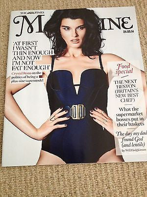 *** NEW UK !! CRYSTAL RENN inter/w STUNNING COVER TIMES MAGAZINE MAY 2014 ****