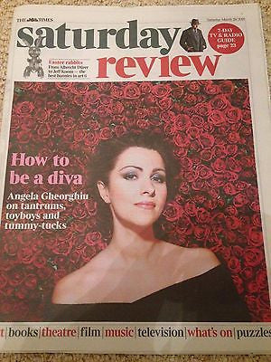 (UK) TIMES REVIEW MARCH 26 2016 ANGELA GHEORGHIU PHOTO COVER INTERVIEW