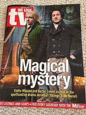 WE LOVE TV MAGAZINE - JONATHAN STRANGE & MR NORRELL BERTIE CARVEL MARC WARREN
