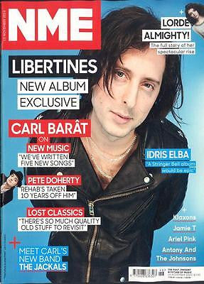 NME MAG NOVEMBER 2014 LIBERTINES NEW ALBUM EXCLUSIVE CARL BARAT PETE DOHERTY