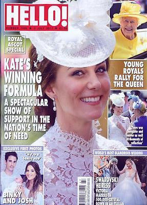 HELLO! magazine 3 July 2017 Kate Middleton at Ascot Swarovsk Victoria Wedding