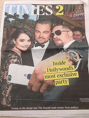 Times 2 Supplement March 2016 Leonardo DiCaprio Tom Hardy Charlotte Riley
