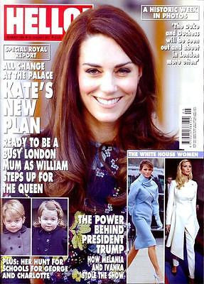 Hello! magazine - January 2017 Kate Middleton Ivanka Melania Trump Robson Green