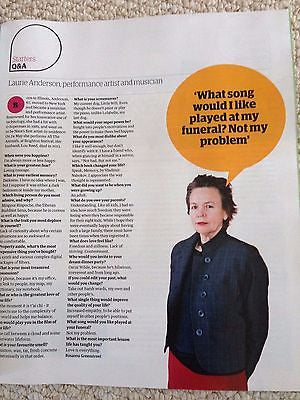 (UK) GUARDIAN MAGAZINE MAY 16 2015 WILLIE NELSON LAURIE ANDERSON PHOTO INTERVIEW