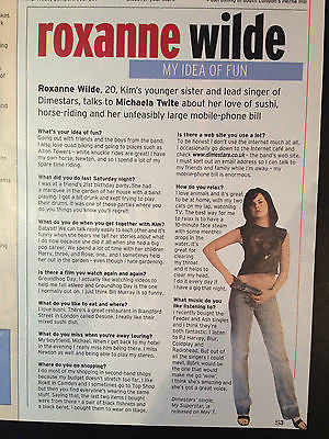 Seven Days Magazine - April 2001 Roxanna Kim Wilde MAX BEESLEY LISA STANSFIELD