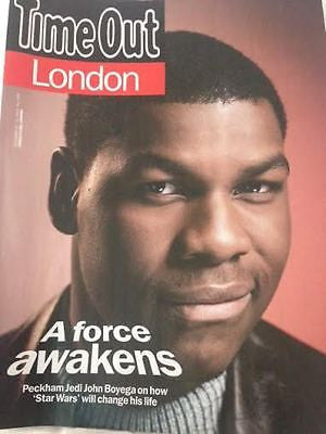 TIME OUT London MAGAZINE DEC 2015 STAR WARS THE FORCE AWAKENS FINN PHOTO COVER
