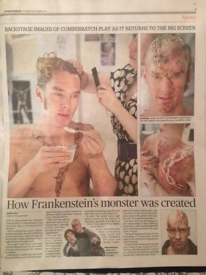 BENEDICT CUMBERBATCH Frankenstein Backstage Photo Issue October 2014 UK ONLY