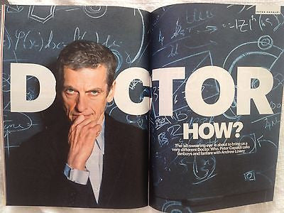 Doctor Who PETER CAPALDI Photo UK Cover interview SHORTLIST MAGAZINE Aug 2014