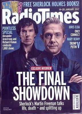 UK RADIO TIMES Magazine 14 Jan 2017 SHERLOCK Benedict Cumberbatch Martin Freeman