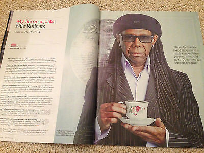 UK OBSERVER FOOD MONTHLY MAGAZINE - RICK STEIN - NILE RODGERS - APRIL 2015