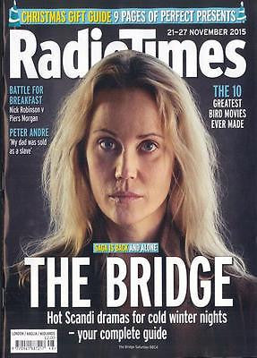 RADIO TIMES MAGAZINE NOVEMBER 2015 SOFIA HELIN THE BRIDGE PHOTO COVER