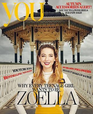 (UK) YOU MAGAZINE OCTOBER 2015 ZOE ZOELLA PHOTO COVER INTERVIEW - DREW BARRYMORE