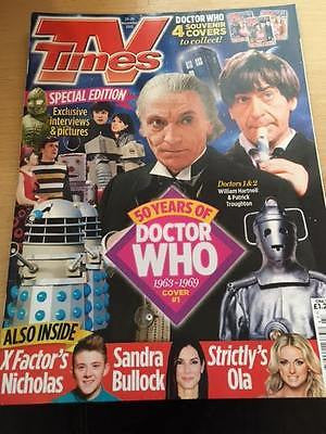 DR WHO AT 50 - William Hartnell & Patrick Troughton TV Times UK magazine 11/2013