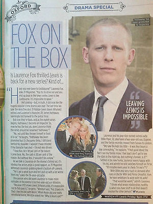 NEW TV Magazine 2014 LAURENCE FOX Rob James Collier Robson Green Fiona Wade