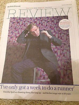 (UK) TELEGRAPH REVIEW MARCH 2016 TIMOTHY SPALL SALVADOR DALI TOM HIDDLESTON