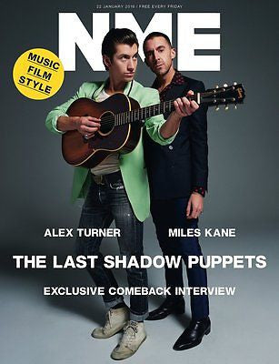 Alex Turner Miles Kane LAST SHADOW PUPPETS UK NME MAGAZINE JANUARY 2016 - NEW