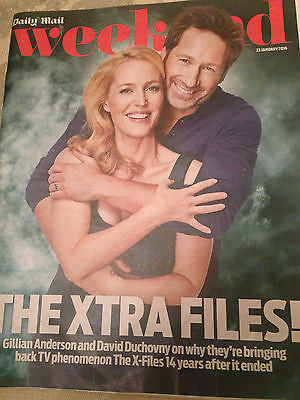 WEEKEND Magazine 01/2016 GILLIAN ANDERSON David Duchovny THE X-FILES PHOTO COVER