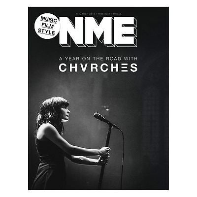 On the Road CHVRCHES Photo Cover interview NME MAGAZINE March 2016