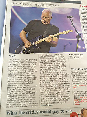 ALINA COJOCARU Dave Gilmour Pink Floyd Aidan Turner TIMES REVIEW March 7 2015