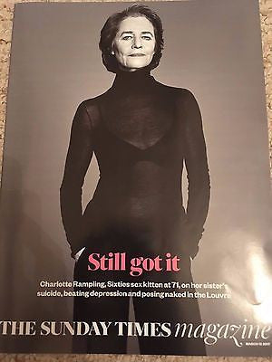 Sunday Times Magazine March 2017 Charlotte Rampling Hunter Davies Alan Aldridge