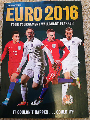 The Times EURO 2016 Double Sided wall chart Planner BRAND NEW