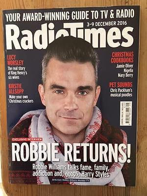 Radio Times Magazine December 2016 Robbie Williams Alfie Boe UK Cover Interview