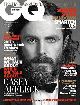 UK GQ Magazine May 2017 Casey Affleck Photo Cover Interview - George Michael
