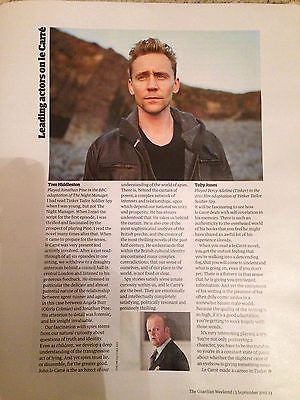 Tom Hiddleston JOHN LE CARRE Photo Cover Interview Weekend UK magazine Sept 2016