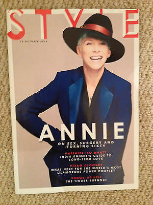 UK Annie Lennox Promo Style Magazine Cover Eurythmics October 2014