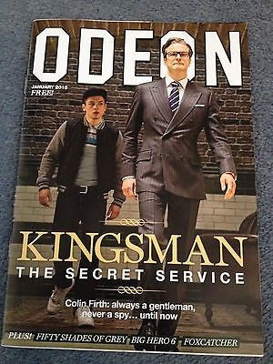 KINGSMAN Colin Firth Taron Egerton PHOTO UK ODEON MAGAZINE JAN 2015 JAMIE DORNAN