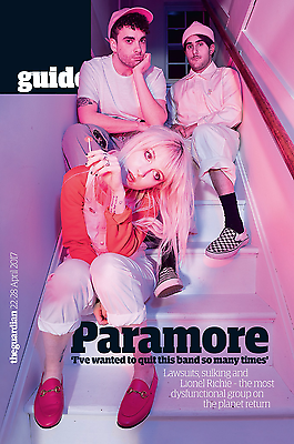 UK Guardian Guide Magazine April 2017 Paramore Cover Interview