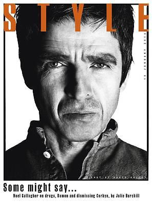 OASIS Noel Gallagher Photo Cover interview UK STYLE MAGAZINE JANUARY 2016
