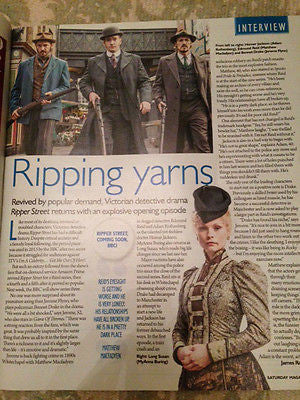 SARAH HARDING Jerome Flynn Ripper Street ANNE ASTON UK SATURDAY MAGAZINE 2015