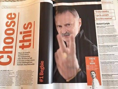 JONNY LEE MILLER - JAMES McAVOY Time Out London UK magazine January 2017