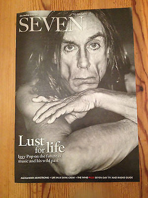 IGGY POP UK SEVEN PHOTO COVER OCTOBER 2014 ONE DAY ONLY MAGAZINE THE WHO