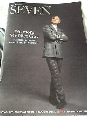 Sherlock MARTIN FREEMAN Photo Cover interview SEVEN MAGAZINE July 2014