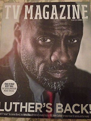 Luther IDRIS ELBA PHOTO COVER INTERVIEW UK TV MAGAZINE December 2015 NEW