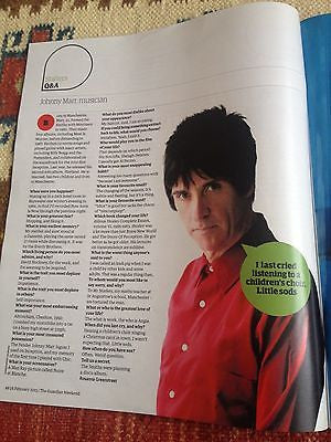 Guardian Weekend Magazine 2015 Johnny Marr THE SMITHS