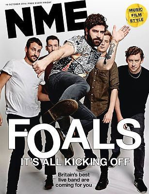 NME MAGAZINE OCTOBER 2015 THE FOALS MEG REMY GORILLAZ LADY GAGA RUSSELL BRAND