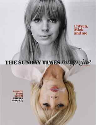 MARIANNE FAITHFULL on MICK JAGGER L'WREN SCOTT COVER SUNDAY TIMES MAGAZINE 2014